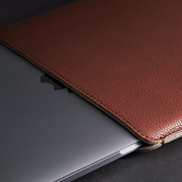 Woolnut lædertaske - beskyttelsesetui til 13" MacBook Pro & Air, cognac