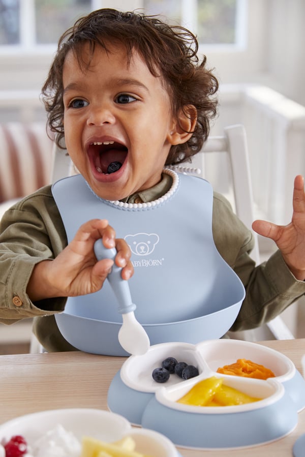 BabyBjörn Baby Bib - madlappen, 2 stk, Powder Green / Powder Blue