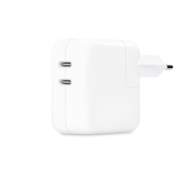 Apple 35 W USB-C-strömadapter med två portar, (MW2K3)