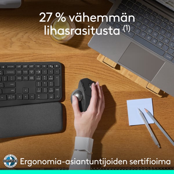 Logitech MX Ergo S trådløs trackballmus