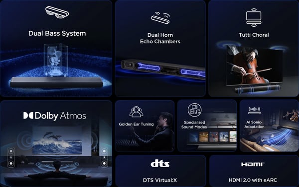 TCL S45H 2.0 Dolby Atmos Soundbar-lydsystem