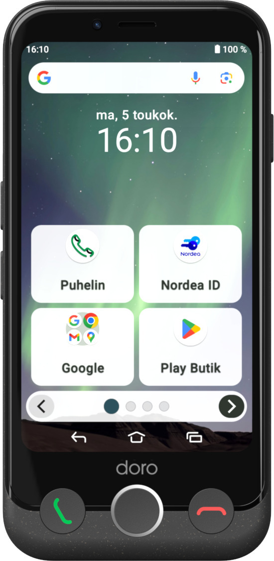 Doro Aurora A11 smartphone, Grafit
