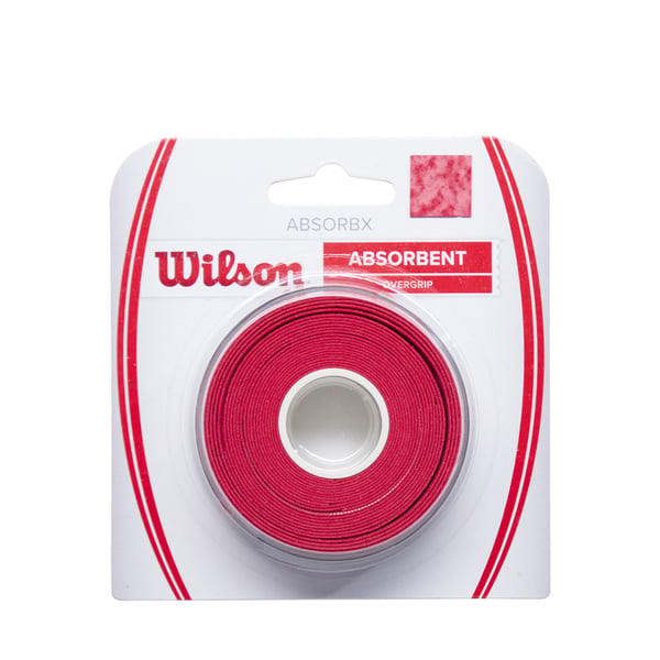 Wilson Absorbx Overgrip grepptejp, 3-pack, röd