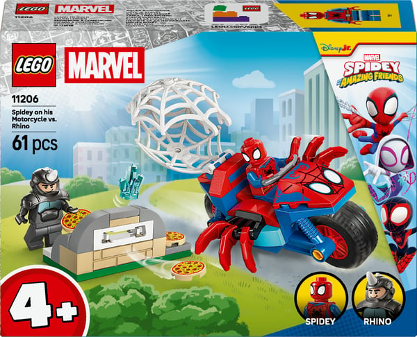 LEGO Marvel Spidey 11206 - Spidey jagar Rhino med sin motorcykel
