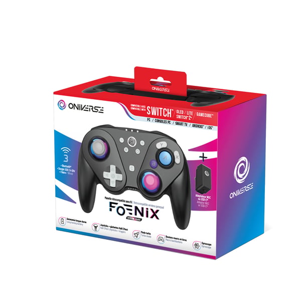 Oniverse Foenix trådlös kontroll, svart, Switch / Switch 2