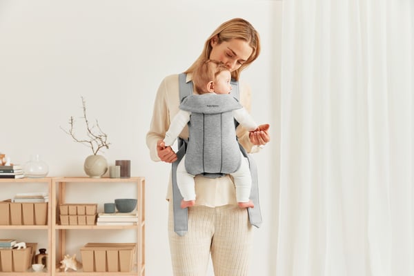 BabyBjörn Mini 3D Jersey bärsele, Ljusgrå