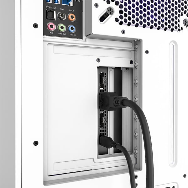 NZXT Vertikal GPU-monteringskit - monteringsram för grafikkort, vit