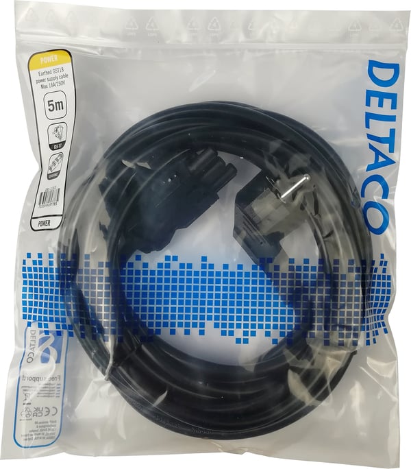 DELTACO CEE 7/7 - GST18 hona, jordad, 5m, svart