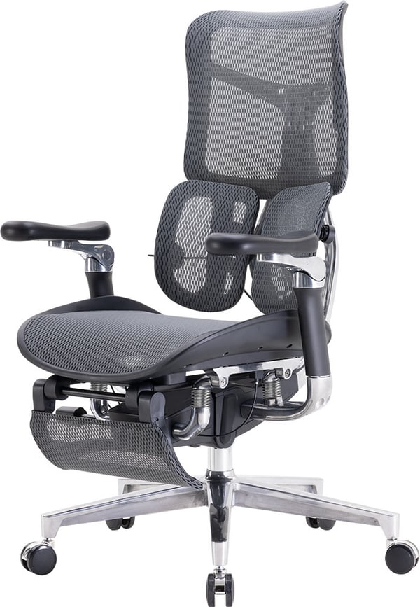 Sihoo Doro S300 - ergonomisk kontorsstol med fotstöd, svart