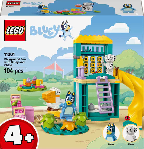 LEGO Bluey 11201 Blueys och Katts roliga stunder på lekplatsen