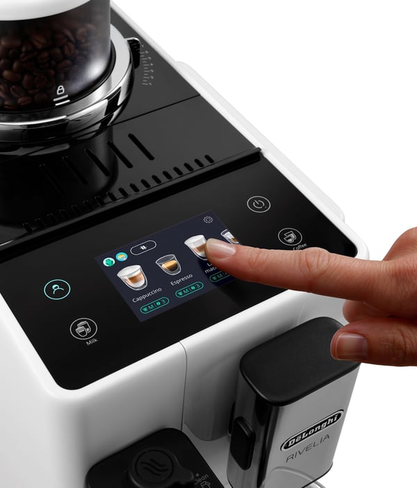 DeLonghi Rivelia kaffemaskin, vit (EXAM440.55.W)