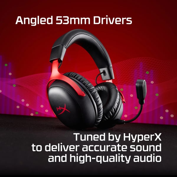 HyperX Cloud III S trådlösa spelhörlurar, svart