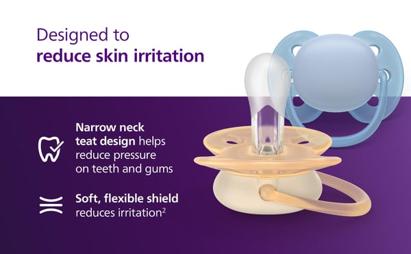 Philips Avent Ultra Soft napp, 0–6 mån, 4 st, flerfärgad