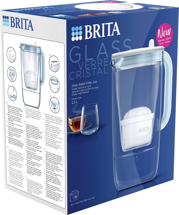 Brita Glass Jug vattenfilterkanna, glas, 1,5L