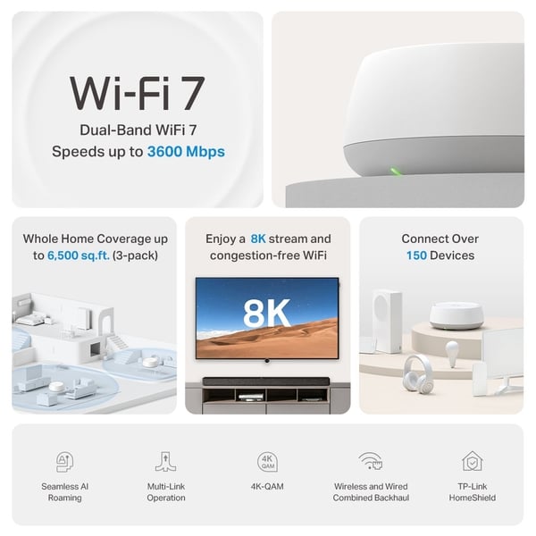 TP-LINK Deco BE22 Wi-Fi 7 mesh-router, 3 st