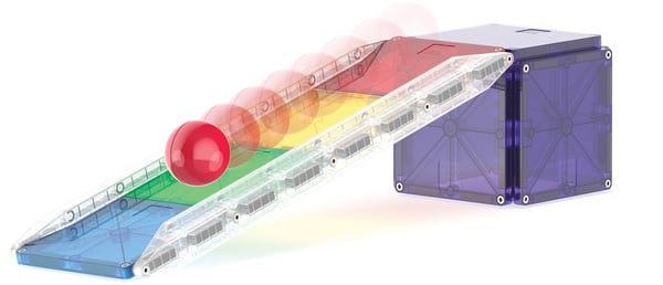 MAGNA-TILES® Rail Racer Deluxe magnetisk kulbana, 90 delar