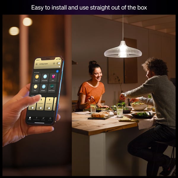 Philips Hue LED-smartlampa, White, E27, 1100 lm, 2-pack