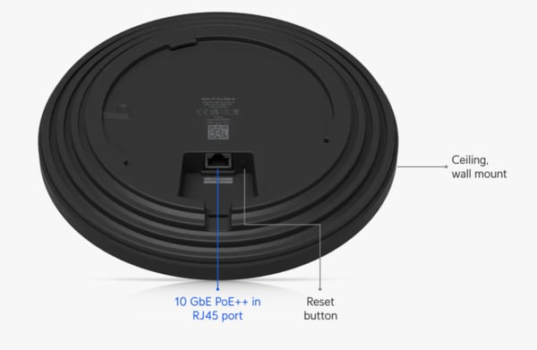 Ubiquiti U7-Pro-XGS-B takmonterad WiFi 7 accesspunkt, svart