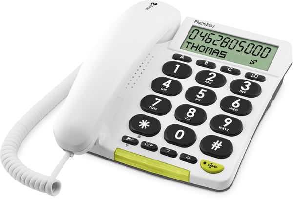 Doro PhoneEasy 312cs -bordstelefon, vit