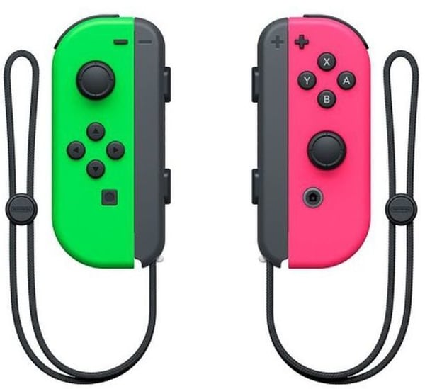 Nintendo Joy-Con Pair -spelkontrollpar, neongrön och neonrosa, Switch