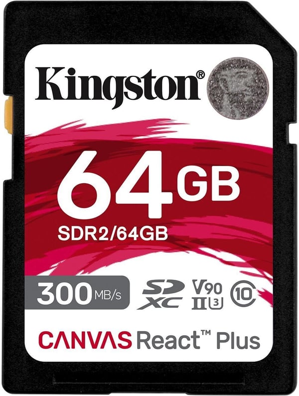 Kingston Canvas React Plus 64 GB UHSIISDXChukommelseskort Kingston Canvas React Plus 64 GB UHSIISDXChukommelseskort