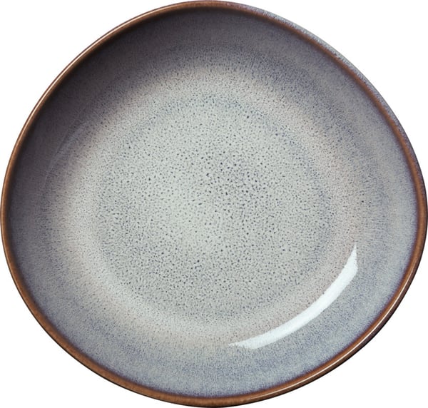 Villeroy & Boch Lave Beige -skål, platt, 22 cm