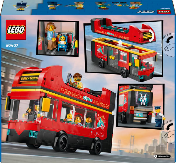 LEGO City Röd dubbeldäckare för sightseeing Leksak 60407