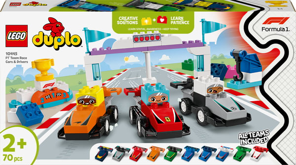 LEGO DUPLO By 10445 – F1-holdets racerbiler og chauffører