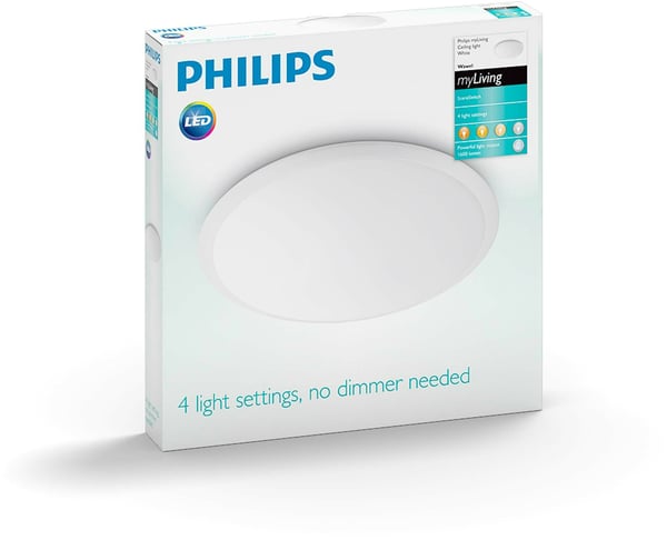 Philips MyLiving Wawel taklampa, vit, 35 cm, 1600 lm