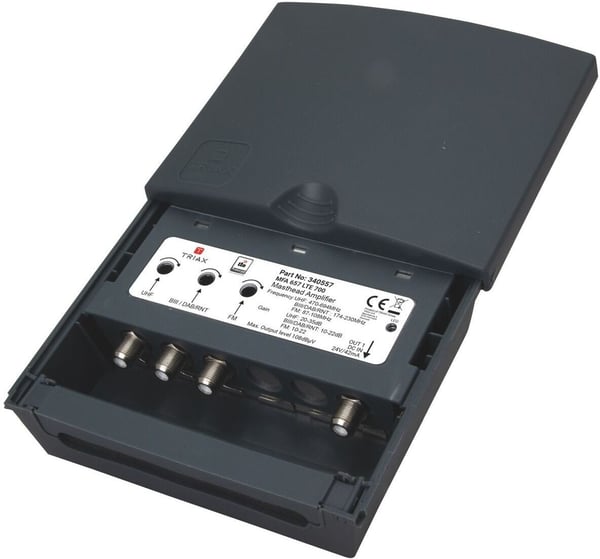 Triax MFA657 LTE-skyddad antennförstärkare UHF/FM
