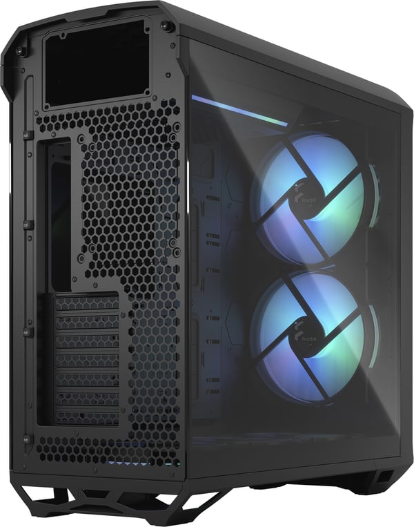 Fractal Design Torrent Svart RGB TG Lätt Tint E-ATX-chassi med fönster, svart