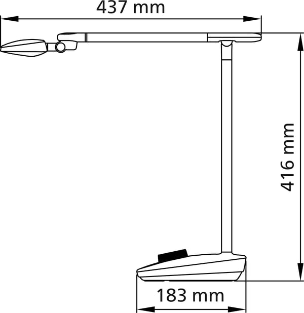 Philips VDTMate DSK501 -skrivbordslampa, vit