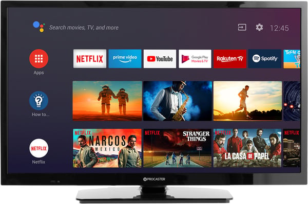 ProCaster LE-24A551H 24" HD Ready Android LED-tv, 12 V