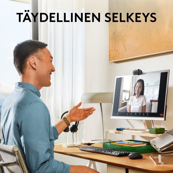Logitech Brio 100 -webbkamera, svart