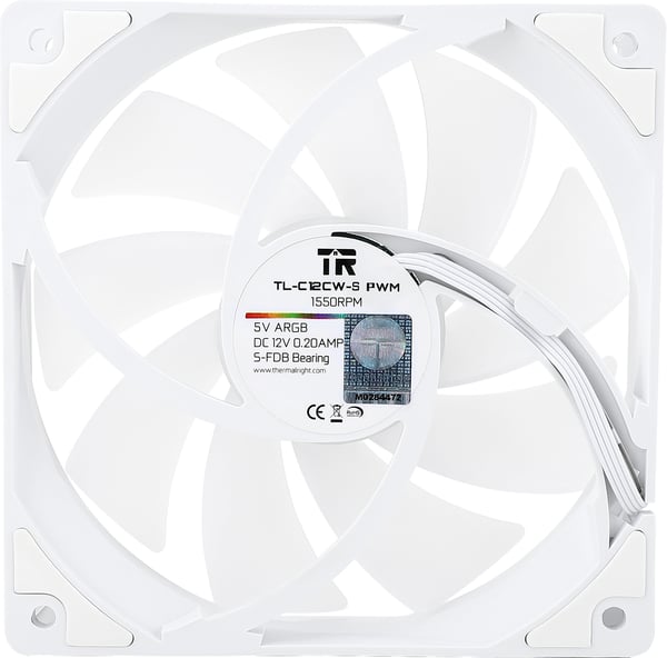 Thermalright TL-C12C-S ARGB-fläkt, 120 mm, vit