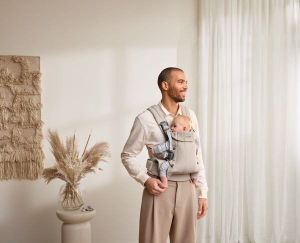 BabyBjörn Harmony Woven Mélange bärsele, ljus beige