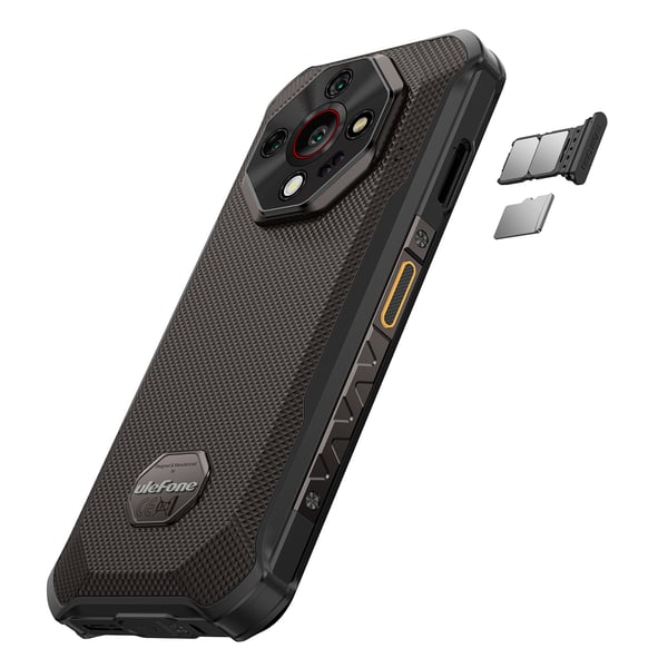 Ulefone Armor X16 telefon, 128/6 GB, svart / mörkbrun