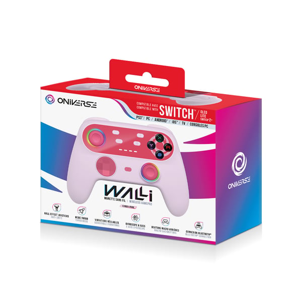 Oniverse Walli trådlös spelkontroll, godisrosa, Switch / Switch 2