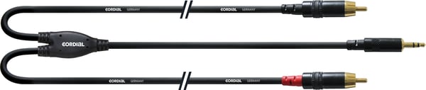 Cordial Long - signalkabel, 3,5 mm - 2 x RCA, 6 m