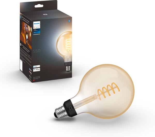 Philips Hue -filamentintelligent lampa, White ambiance Filament Globe, E27, 12,5 cm