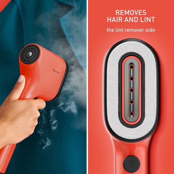 Tefal Pure Pop -textilmånglare, röd