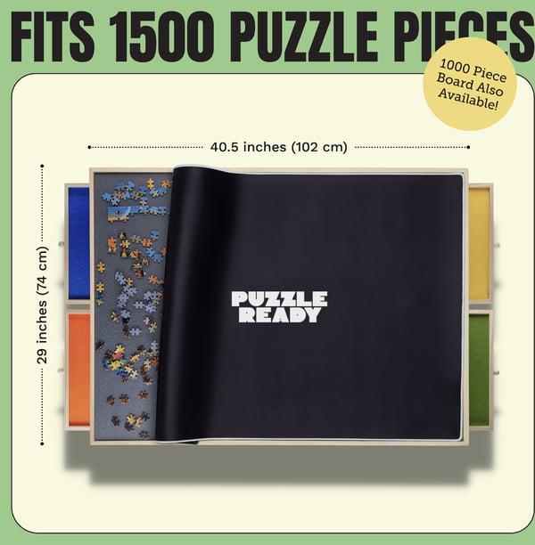 Puzzle Ready - Träpusselbräda, 1500 bitar