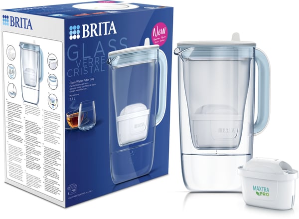 Brita Glass Jug vattenfilterkanna, glas, 1,5L