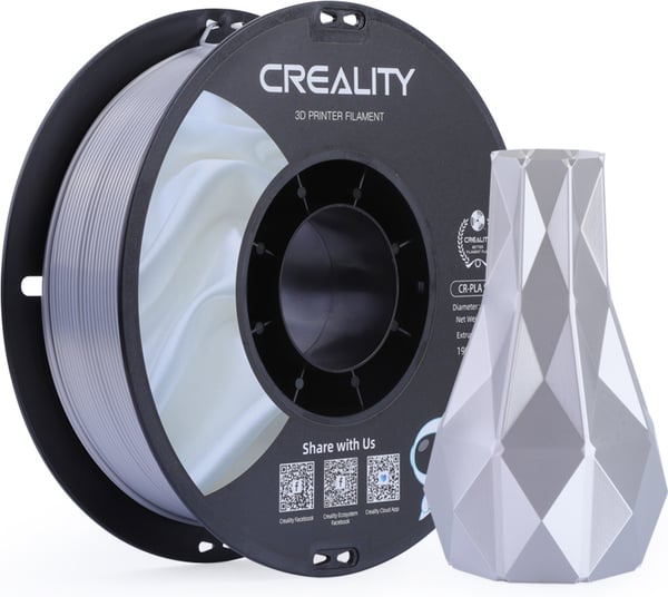 Creality CR-PLA Silk -filament til 3D-printere, 1,75 mm, sølv Creality CR-PLA Silk -filament til 3D-printere, 1,75 mm, sølv
