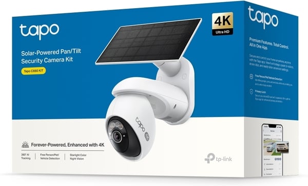 TP-Link Tapo C660 Kit 4K Säkerhetskamera med solpanel, batteridriven