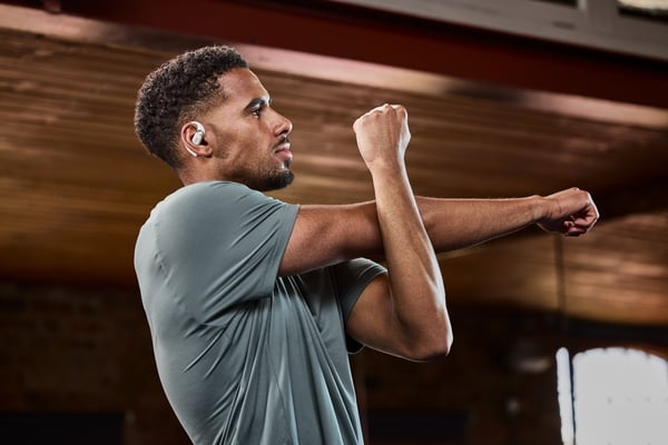 SHOKZ OpenFit 2+ trådlösa öronbygelhörlurar, svart