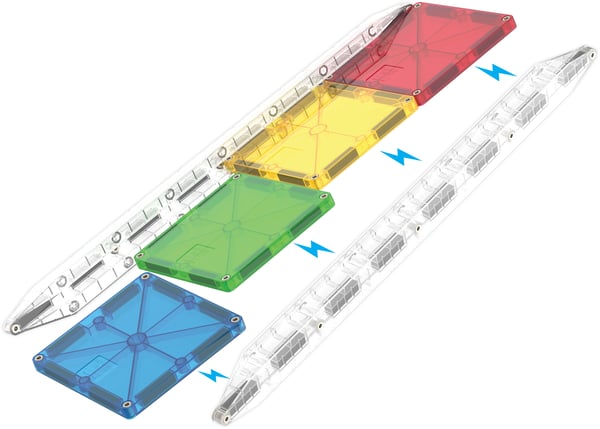 MAGNA-TILES® Rail Racer Deluxe magnetisk kulbana, 90 delar