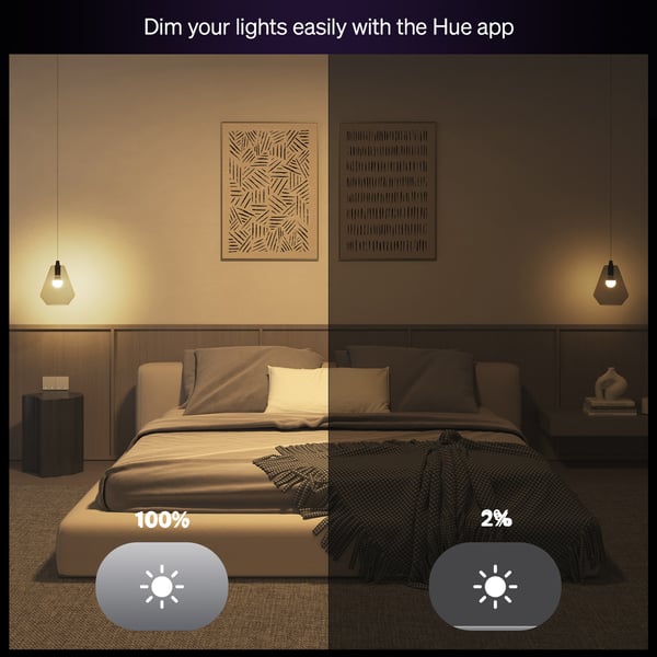 Philips Hue Essential smart lampa, vit och färgad belysning, E27, 806 lm