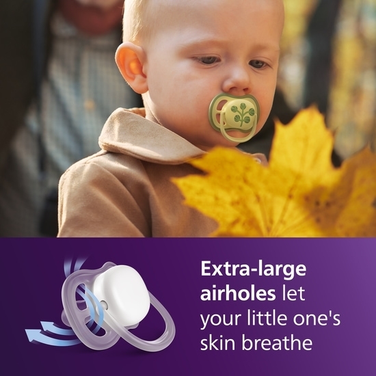 Philips Avent Ultra Air napp, över 18 mån, 2 st, ljusgrön/gul