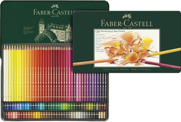Faber-Castell Polychromos -värikynät peltirasiassa, 120 väriä